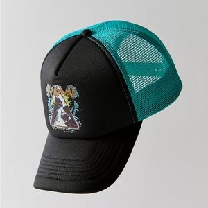Def Leppard Hysteria Graphic‎ Trucker Hat Black Teal Snapback Mesh Cap